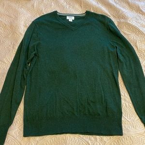 Forest Green V-Neck Sweater